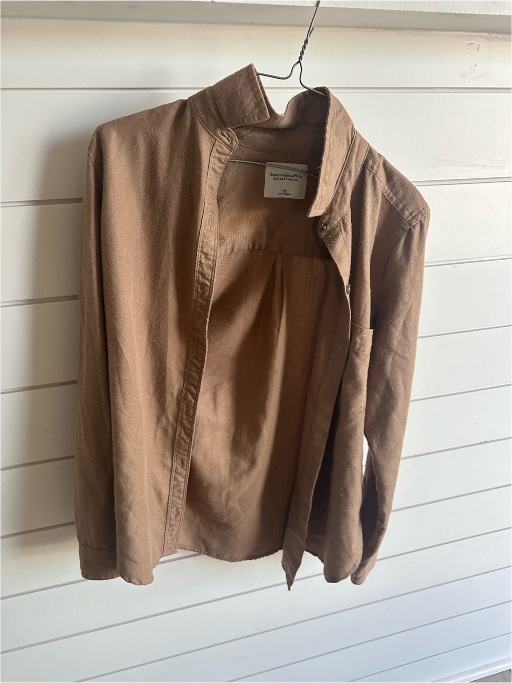 Abercrombie & Fitch Women's Tan Button-Front Top